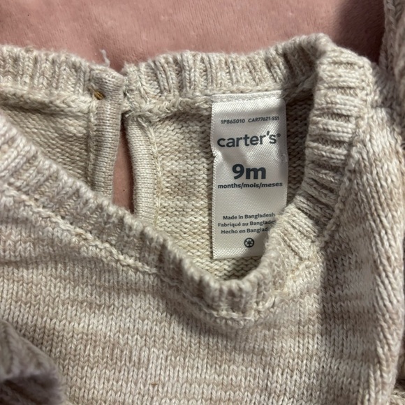 Carter's Light Gray Ruffle Sleeve Dress - Picture 3 of 3